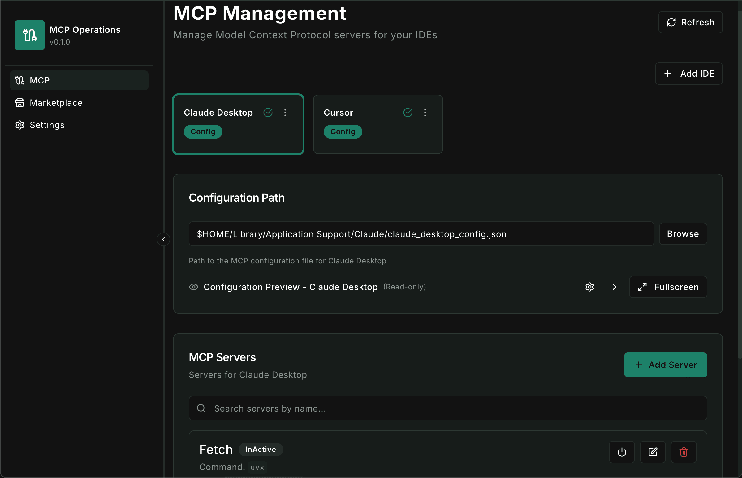 MCP Operations background